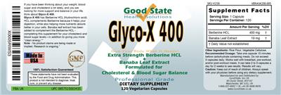 Photo of the Good State Glyco-X 400 label