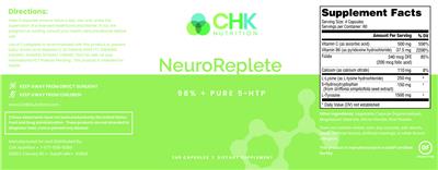 Photo of the CHK Nutrition NeuroReplete label