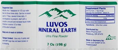 Photo of the Luvos Mineral Earth label