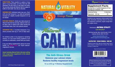 Natural CALM Orange Flavor