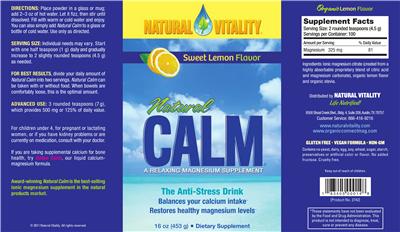Natural CALM Sweet Lemon Flavor