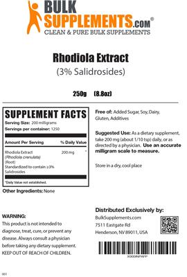 Rhodiola Extract (3% Salidrosides)