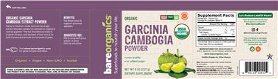 Photo of the BareOrganics Garcinia Cambogia label
