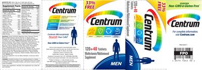 Photo of the Centrum Centrum Men label