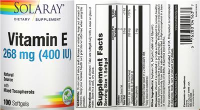 Vitamin E 268 mg (400 IU)