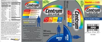 Photo of the Centrum Centrum Silver Men 50+ label