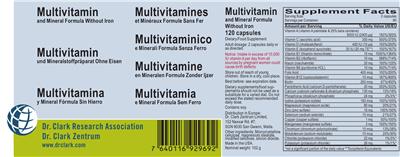Product label image for Multivitamin and Mineral Formula without Iron