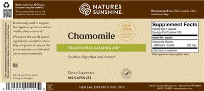 Photo of the Nature's Sunshine Chamomile label