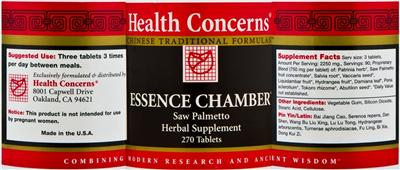 Photo of the Health Concerns Essence Chamber label
