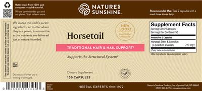 Photo of the Nature's Sunshine Horsetail label
