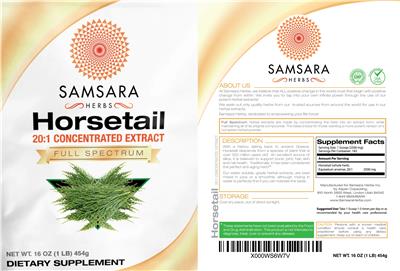 Photo of the Samsara Herbs Horsetail 20:1 Concentrated Extract label