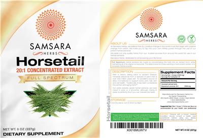 Photo of the Samsara Herbs Horsetail 20:1 Concentrated Extract label