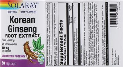 Korean Ginseng Root Extract 535 mg