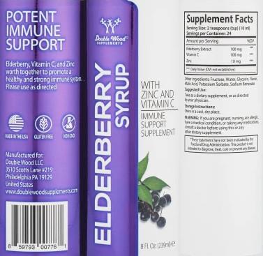 Photo of the Double Wood Supplements Elderberry Syrup label