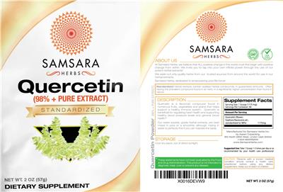Photo of the Samsara Herbs Quercetin (98% + Pure Extract) label