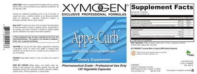 Photo of the XYMOGEN Appe-Curb label