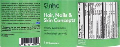 Photo of the NHC Natural Healthy Concepts Hair, Nails & Skin Concepts label