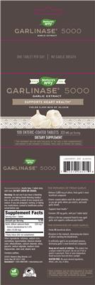 Photo of the Nature's Way Garlinase 5000 label