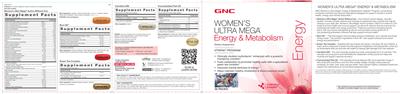 Photo of the GNC Women's Ultra Mega Carnitine 500 label