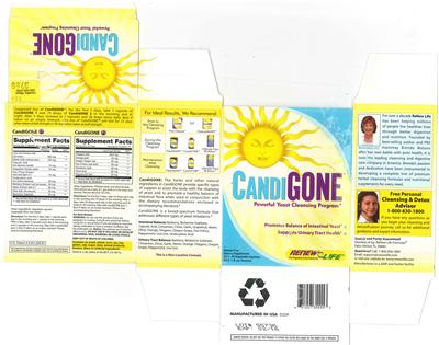 Product label for CandiGONE 2