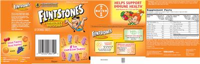 Photo of the Bayer Flintstones + Immunity Support label