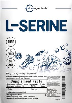 Photo of the Micro Ingredients L-Serine label