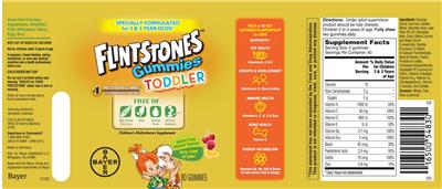 Photo of the Bayer Flintstones Gummies Toddler label