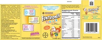 Photo of the Bayer Flintstones Toddler label