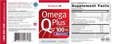 Photo of the Dr. Sinatra Omega Q Plus 100 Resveratrol label