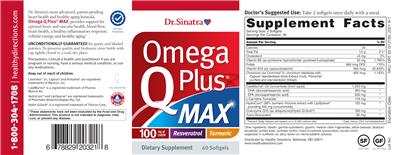 Photo of the Dr. Sinatra Omega Q Plus Max label