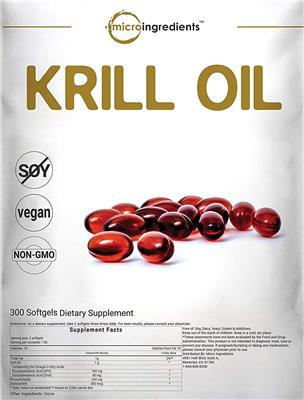 Photo of the Micro Ingredients Krill Oil label