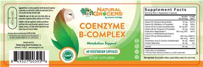 Photo of the Natural Grocers by Vitamin Cottage Coenzyme B-Complex label