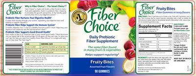 Fiber Choice Daily Prebiotic Fruity Bites (Label), Dietary Supplement  Label Database (DSLD)