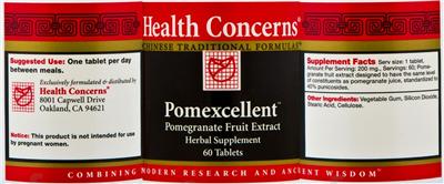 Photo of the Health Concerns Pomexcellent label