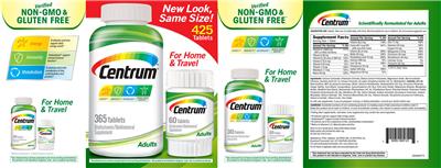 Photo of the Centrum Centrum Adults label