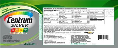 Photo of the Centrum Centrum Silver Adults 50+ label