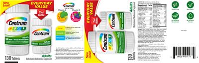 Photo of the Centrum Centrum Adults label