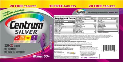 Photo of the Centrum Centrum Silver Women 50+ label