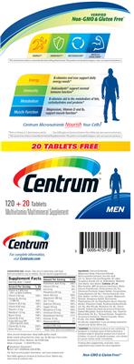 Photo of the Centrum Centrum Men label
