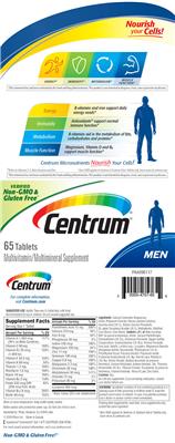 Photo of the Centrum Centrum Men label