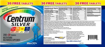 Photo of the Centrum Centrum Silver Men 50+ label