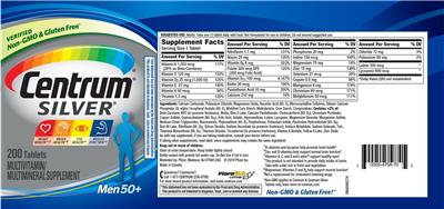 Photo of the Centrum Centrum Silver Men 50+ label