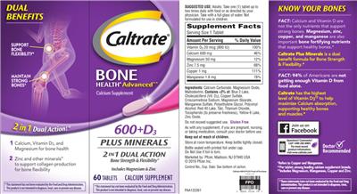 Caltrate Bone Health Advanced 600+D3