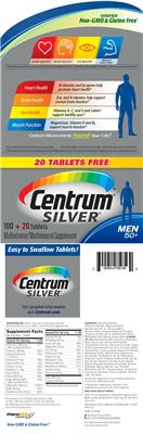 Photo of the Centrum Centrum Silver Men 50+ label