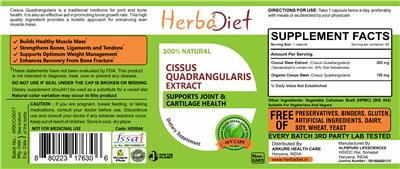 Photo of the Herbadiet Cissus Quadrangularis Extract label