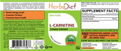 Photo of the Herbadiet L-Carnitine label