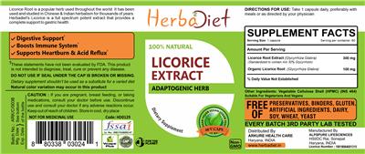 Photo of the Herbadiet Licorice Extract label