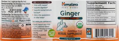 Photo of the Himalaya Ginger label