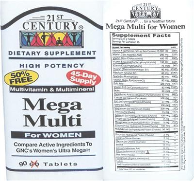 Photo of the 21st Century Mega Multi for Women label