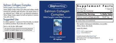Product label for Salmon Collagen Complex